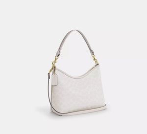 Coach Laurel Shoulder Bag In Signature Canvas White Chalk