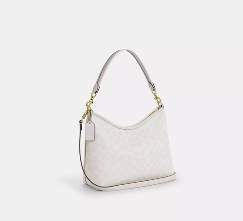 Coach Laurel Shoulder Bag In Signature Canvas White Chalk