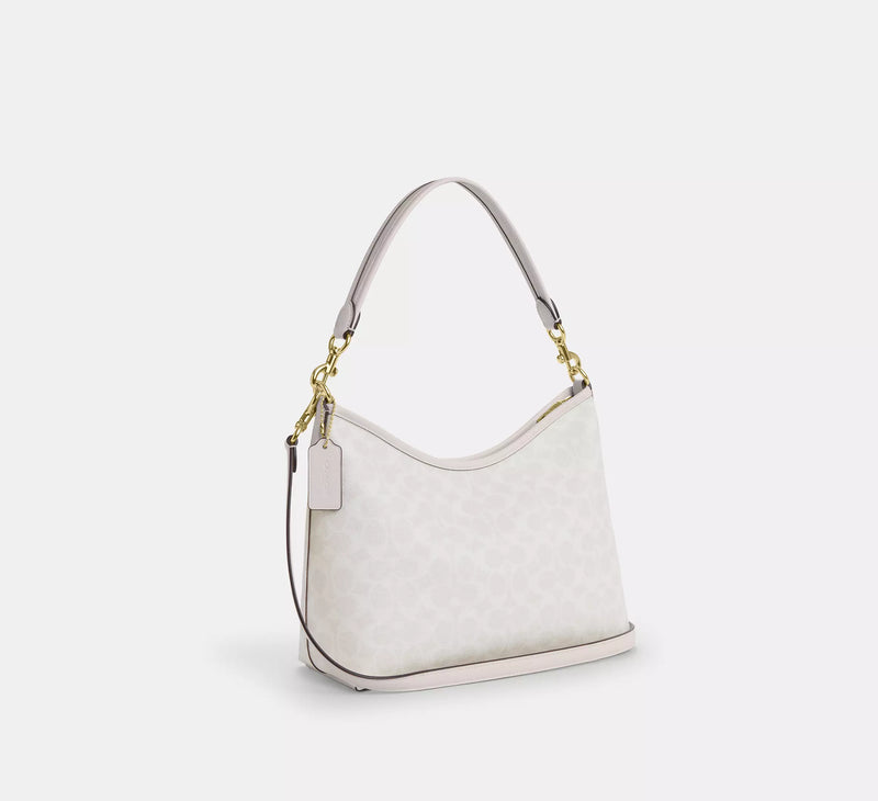 Coach Laurel Shoulder Bag In Signature Canvas White Chalk