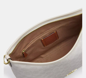 Coach Laurel Shoulder Bag In Signature Canvas White Chalk