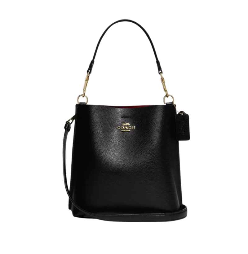 Coach Mollie Bucket Bag 22 Leather Black
