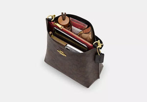 Coach Mollie Bucket Bag 22 In Signature Canvas Brown Black