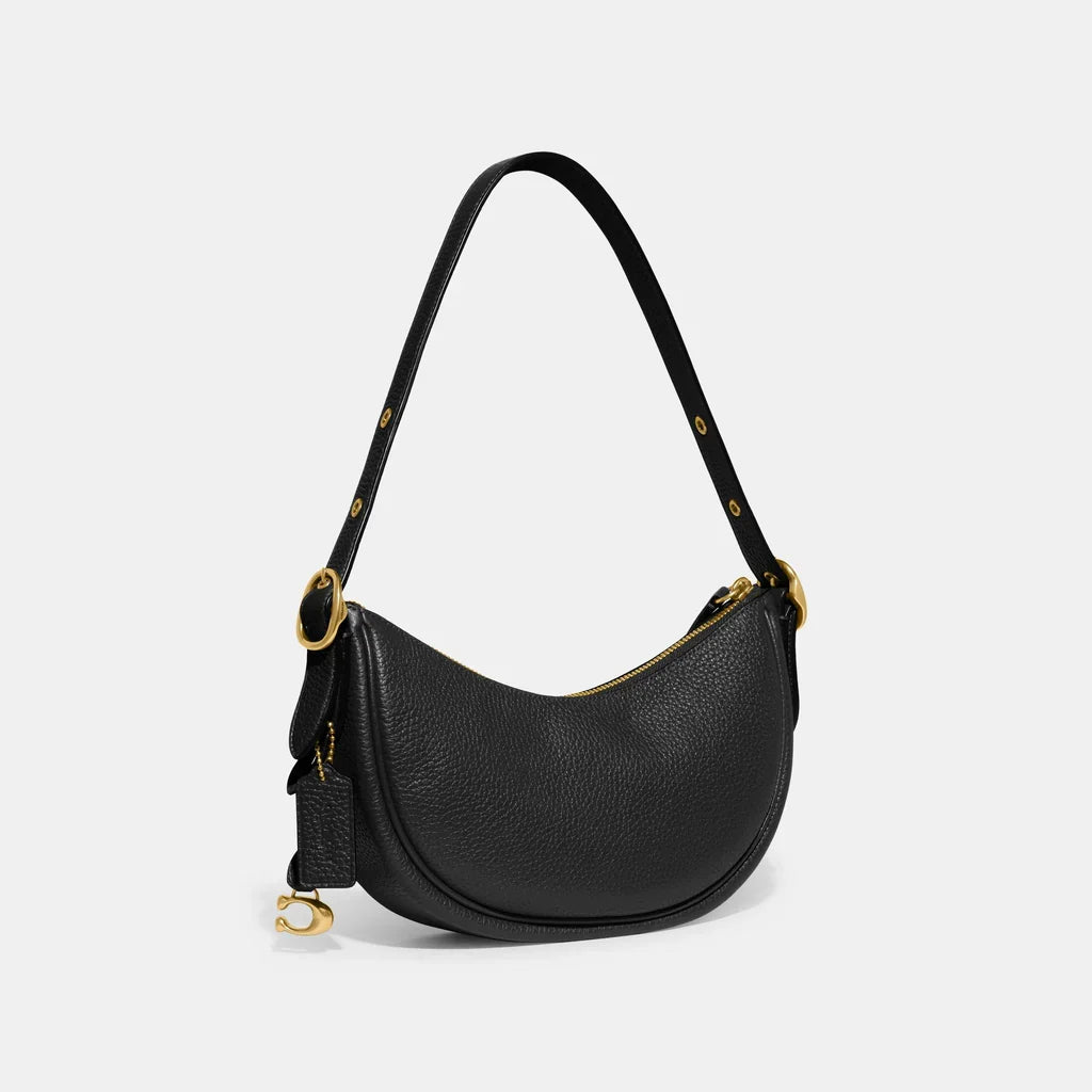 Coach Luna Shoulder Bag Leather Black