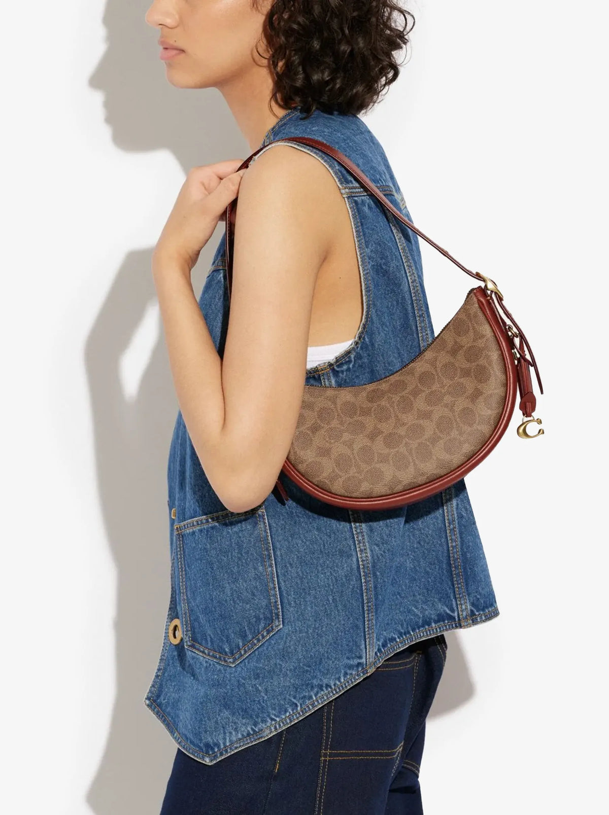 Coach Luna Shoulder Bag In Signature Canvas