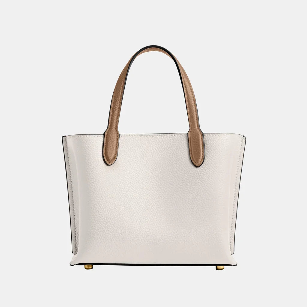 Coach Willow Tote Bag 18 Leather Chalk