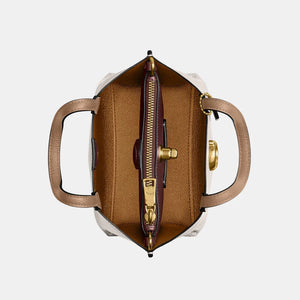 Coach Willow Tote Bag 18 Leather Chalk