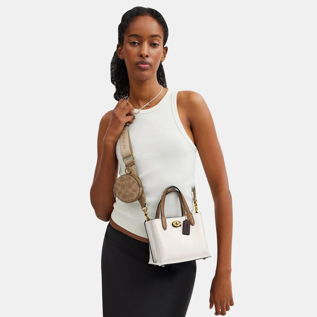Coach Willow Tote Bag 18 Leather Chalk