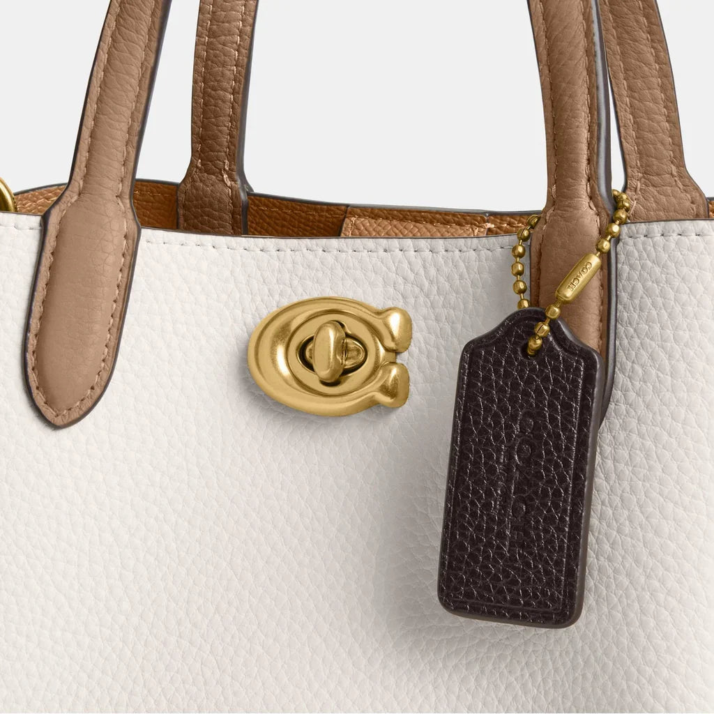 Coach Willow Tote Bag 18 Leather Chalk