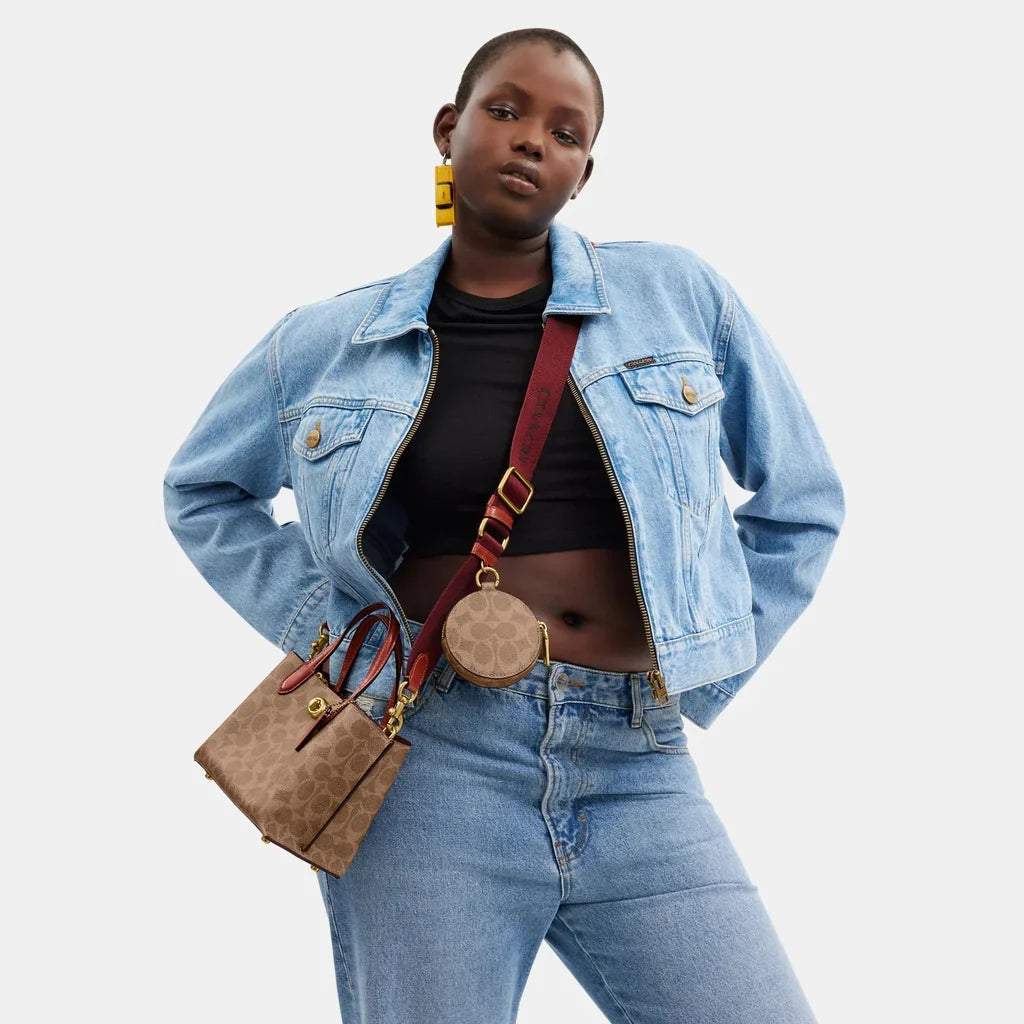 Coach Willow Tote Bag 18 In Signature Canvas