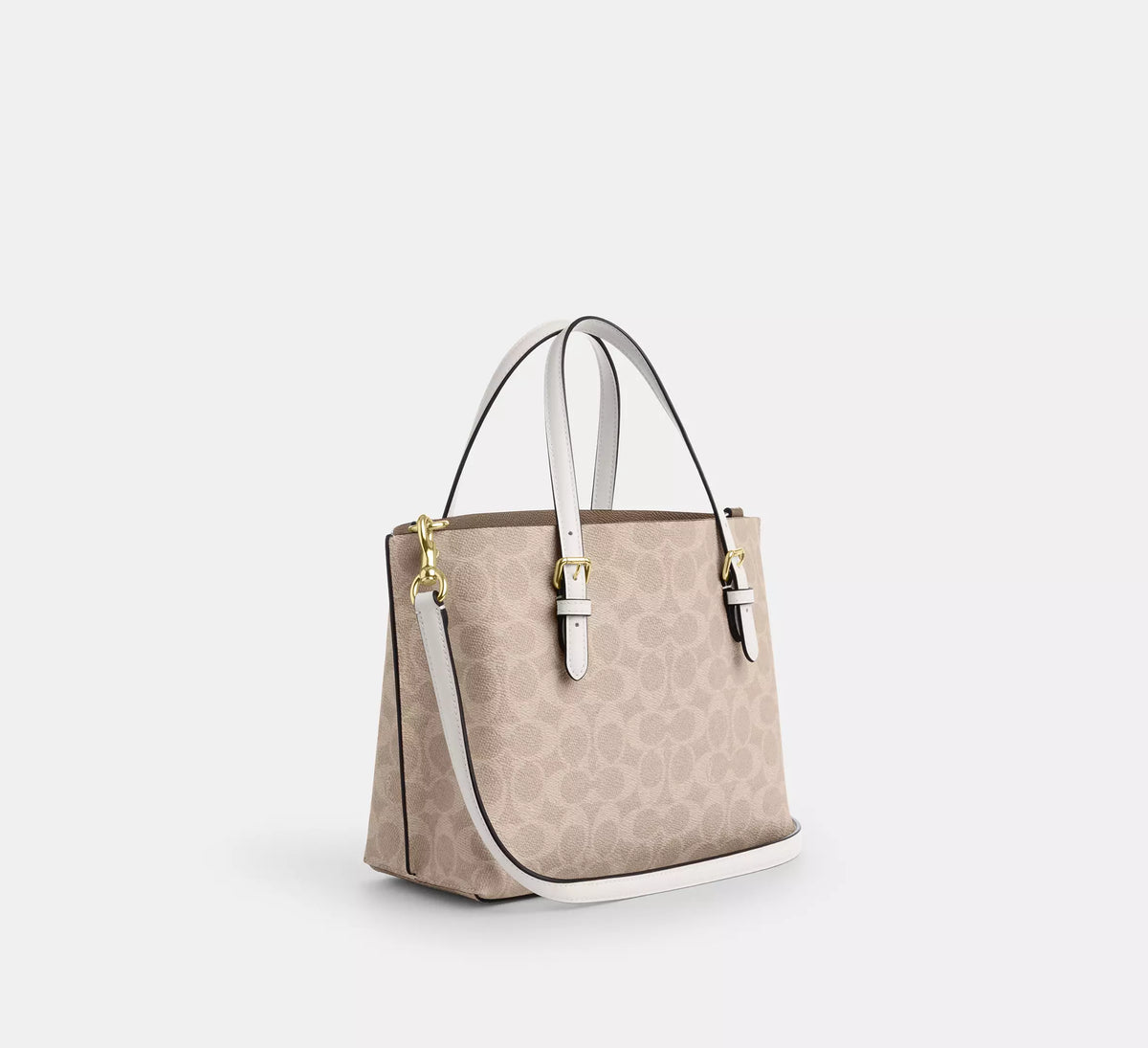 Coach Mollie Tote Bag 25 In Signature Canvas Sand Chalk