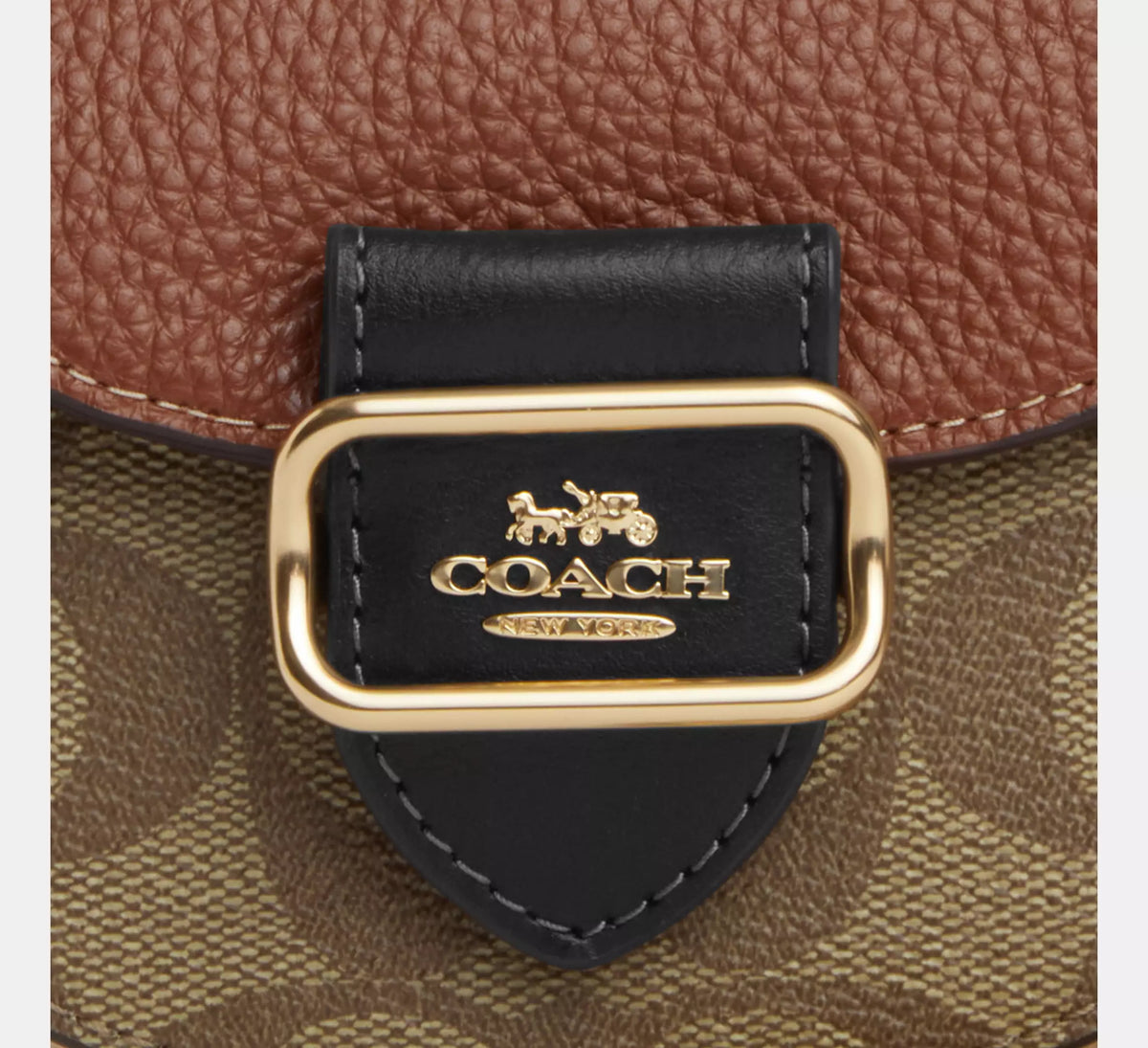 Coach Morgan Card Case On A Chain In Blocked Signature Canvas Light Khaki Redwood