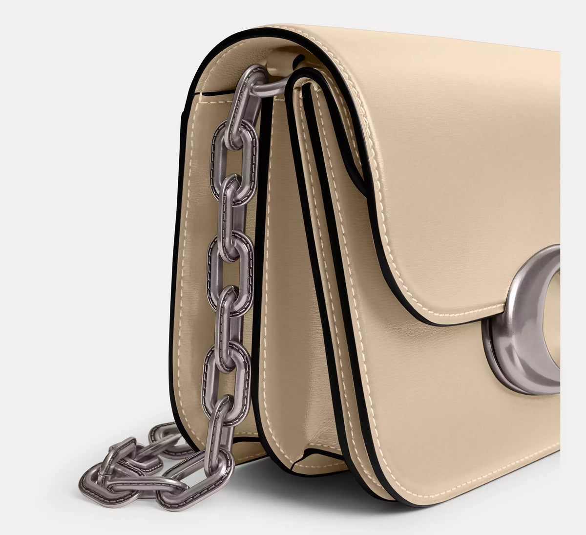 Coach Idol Leather Ivory