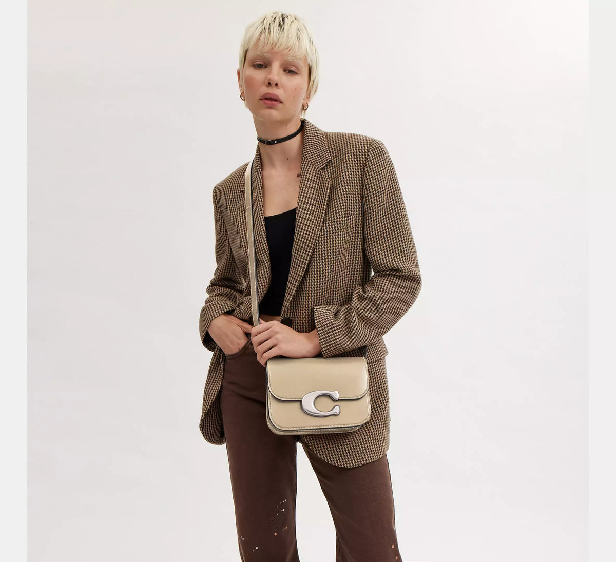 Coach Idol Leather Ivory