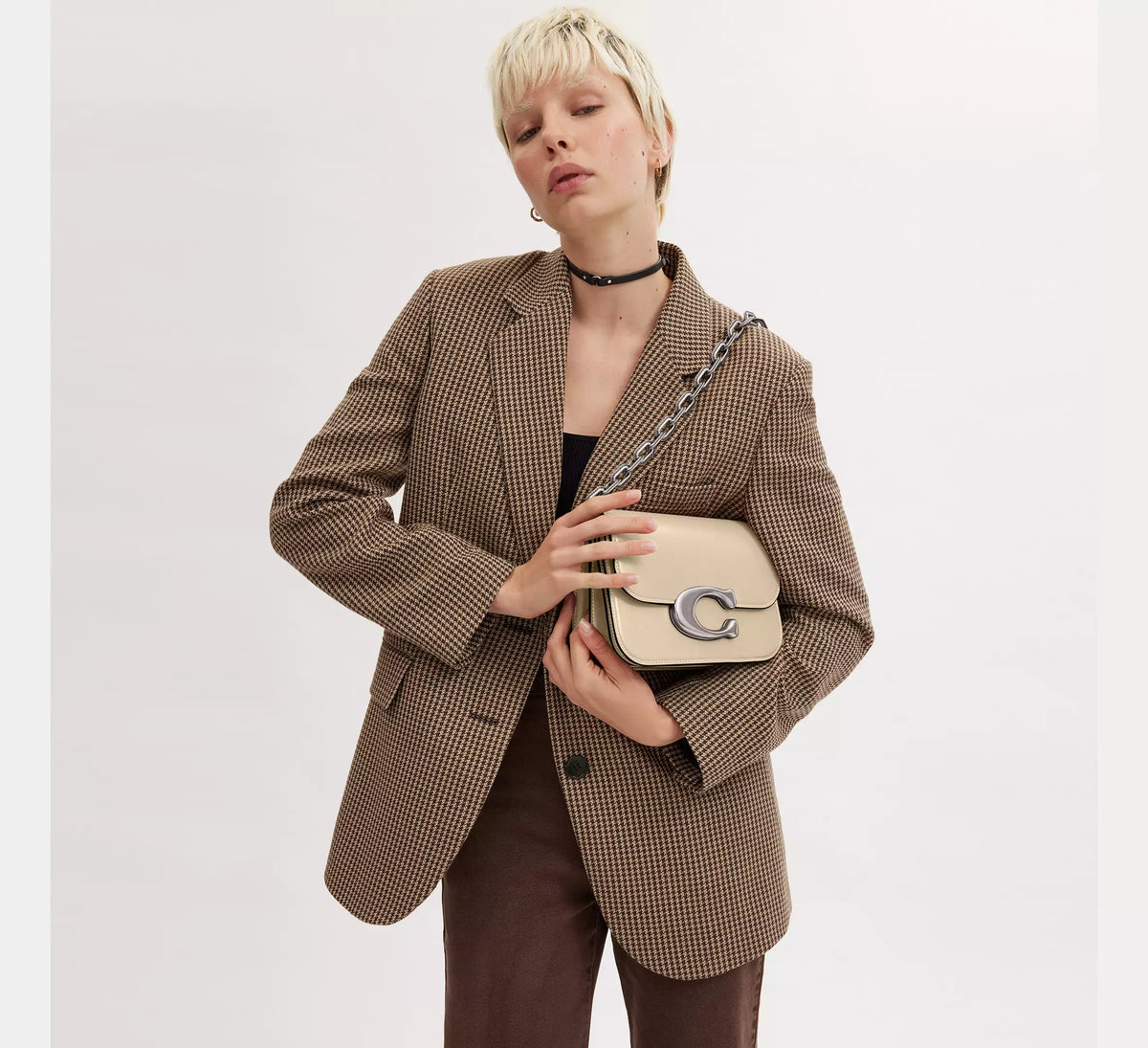 Coach Idol Leather Ivory