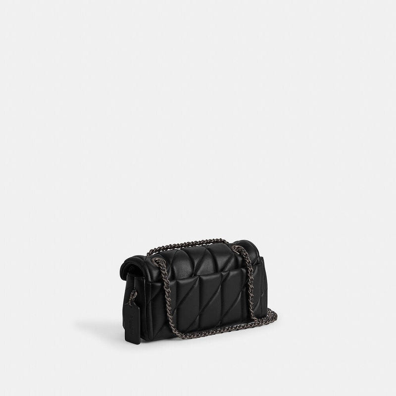 Tabby Shoulder Bag 20 With Quilting leather Black Dark