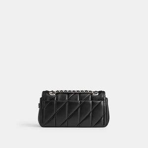 Tabby Shoulder Bag 20 With Quilting leather Black Silver