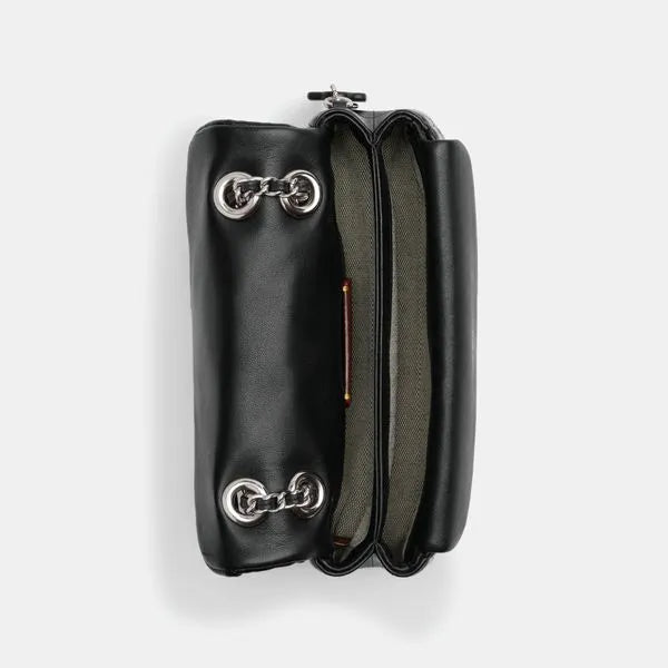 Tabby Shoulder Bag 20 With Quilting leather Black Silver