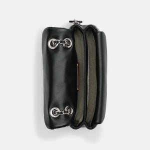 Tabby Shoulder Bag 20 With Quilting leather Black Silver