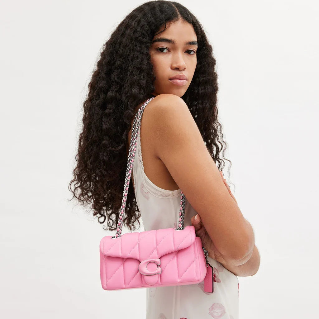 Tabby Shoulder Bag 20 With Quilting leather Pink