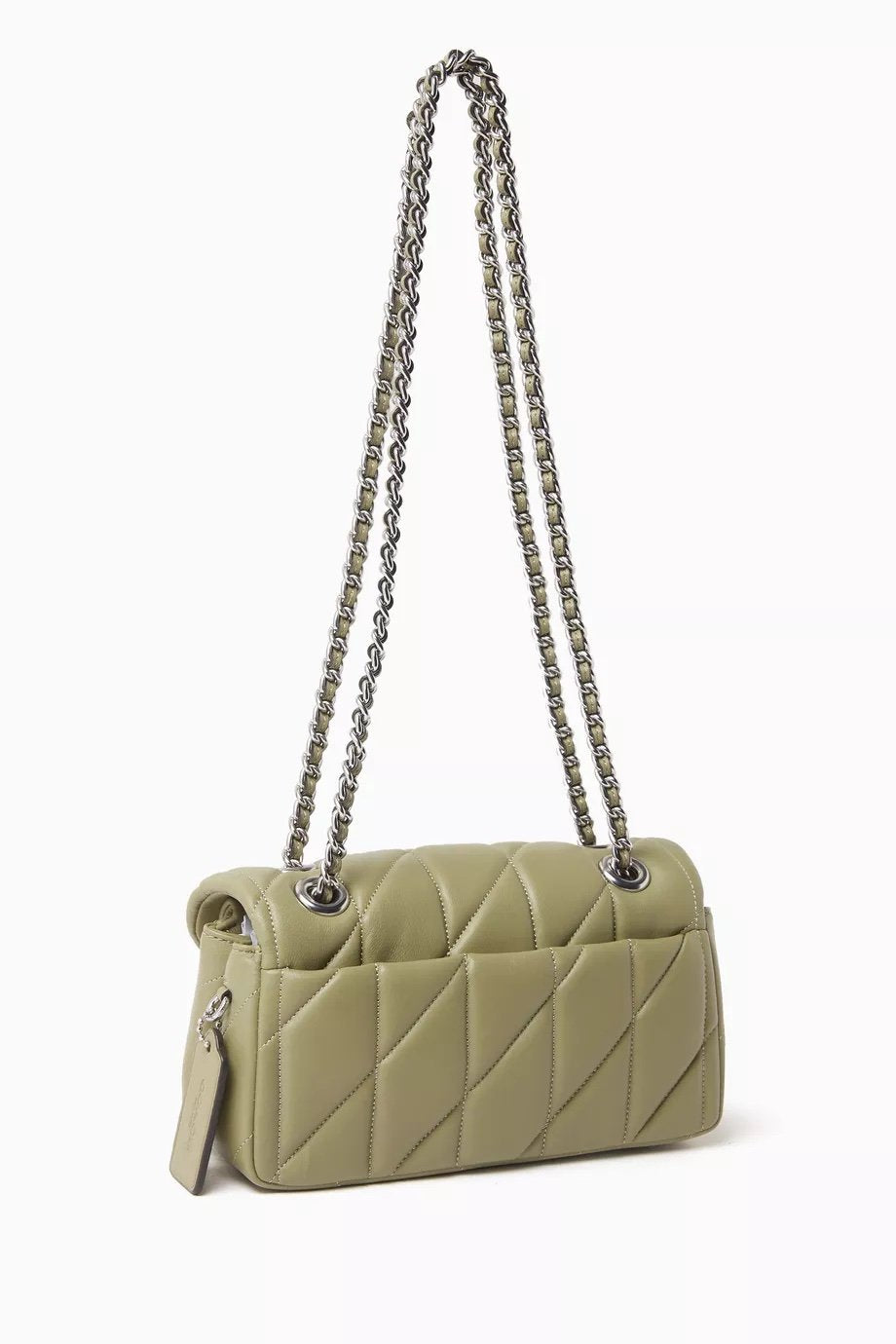 Tabby Shoulder Bag 20 With Quilting leather Green