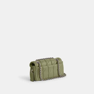 Tabby Shoulder Bag 20 With Quilting leather Green