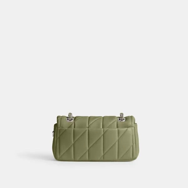 Tabby Shoulder Bag 20 With Quilting leather Green
