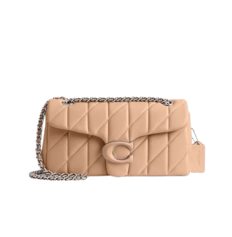 Tabby Shoulder Bag 26 With Quilting Nude