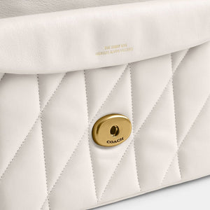 Tabby Shoulder Bag 26 With Quilting Chalk Gold