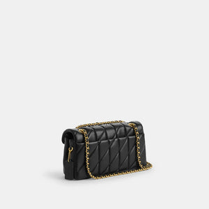 Tabby Shoulder Bag 26 With Quilting Black Gold