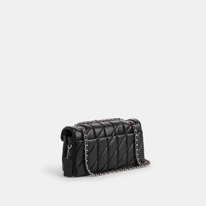 Tabby Shoulder Bag 26 With Quilting Black Silver