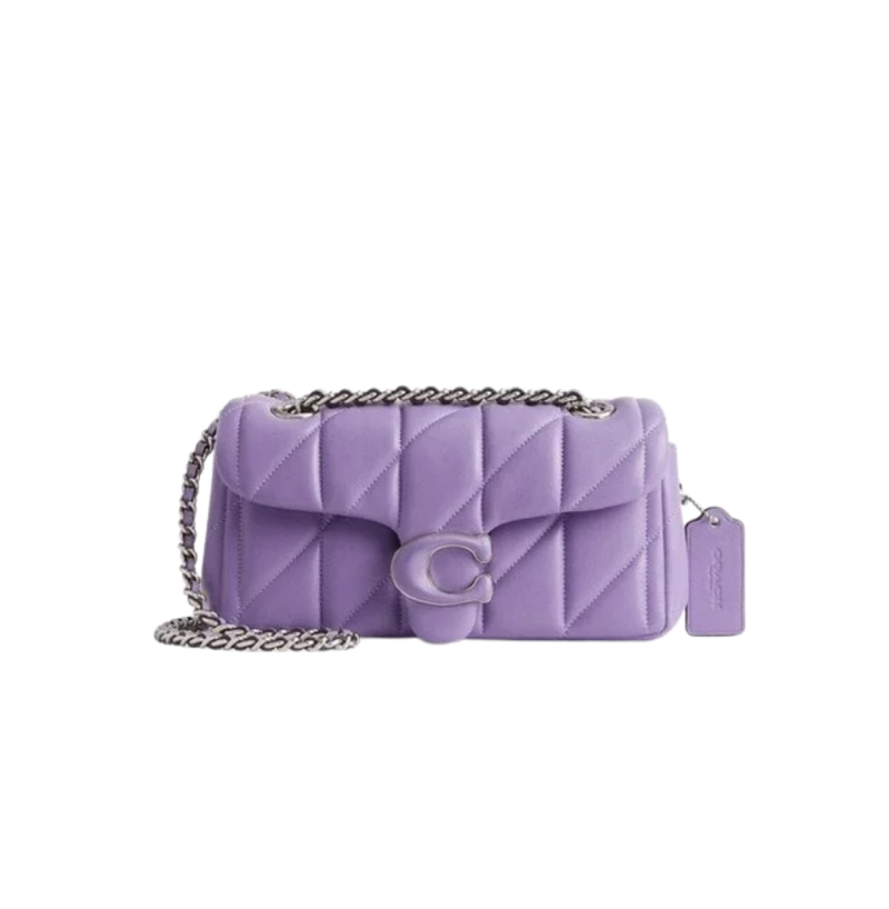 Tabby Shoulder Bag 20 With Quilting leather Purple