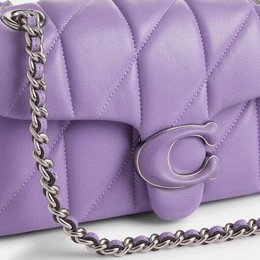 Tabby Shoulder Bag 20 With Quilting leather Purple