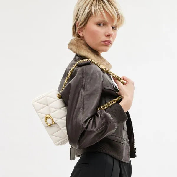 Tabby Shoulder Bag 20 With Quilting leather Chalk Gold
