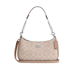 Coach Teri Shoulder Bag In Signature Canvas Sand Taupe