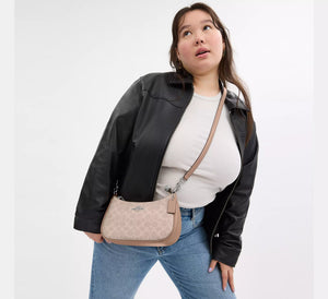 Coach Teri Shoulder Bag In Signature Canvas Sand Taupe