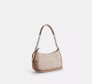 Coach Teri Shoulder Bag In Signature Canvas Sand Taupe