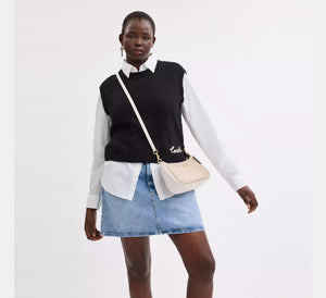 Coach Teri Shoulder Bag In Signature Canvas Sand White