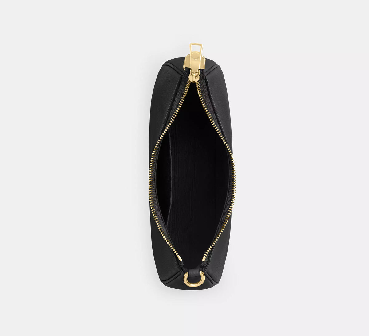 Coach Teri Shoulder Bag In pebbled leather Gold Black