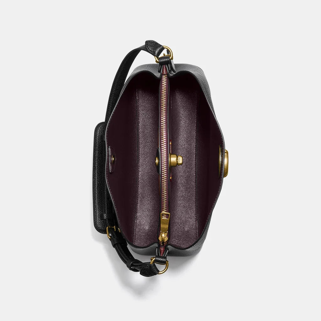Coach Willow Shoulder Bag Leather Black