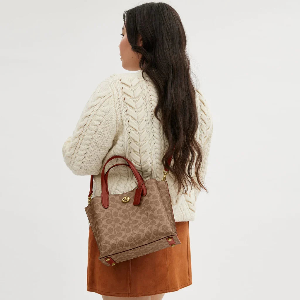 Coach Willow Tote Bag 24 In Signature Canvas