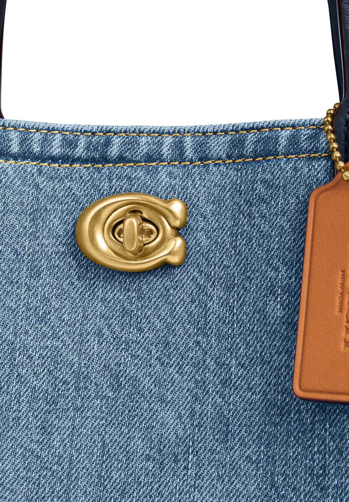 Coach Willow Tote Bag 24 In Denim