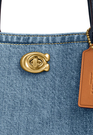Coach Willow Tote Bag 24 In Denim