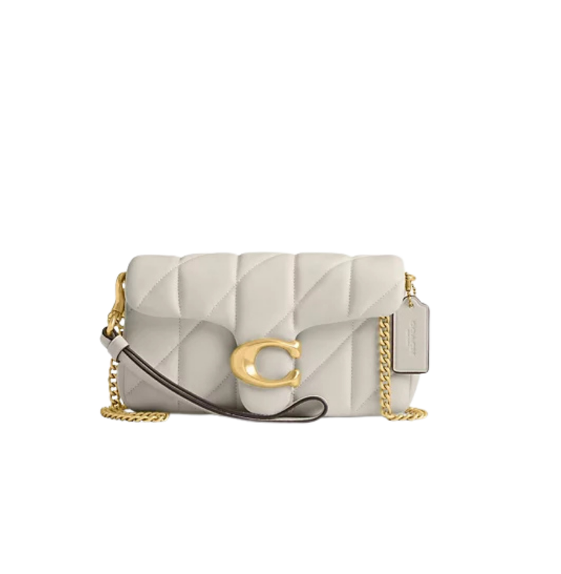 Tabby Shoulder Bag 20 With Quilting leather Chalk Gold