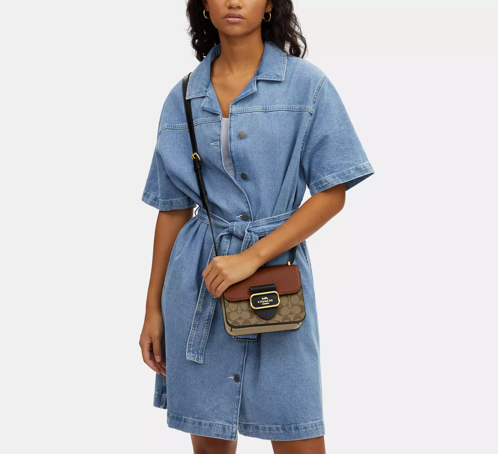 Coach Morgan Square Crossbody Bag In Colorblock Signature Canvas