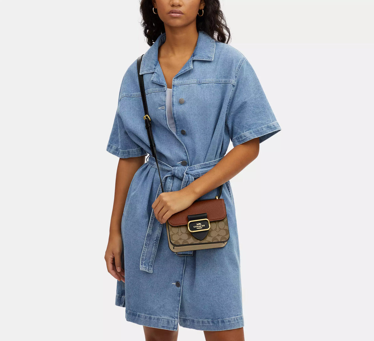 Coach Morgan Square Crossbody Bag In Colorblock Signature Canvas