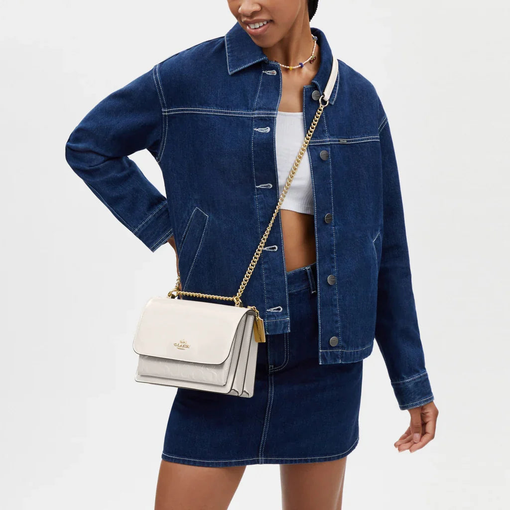 Coach Klare Crossbody Bag In Signature Canvas White Chalk