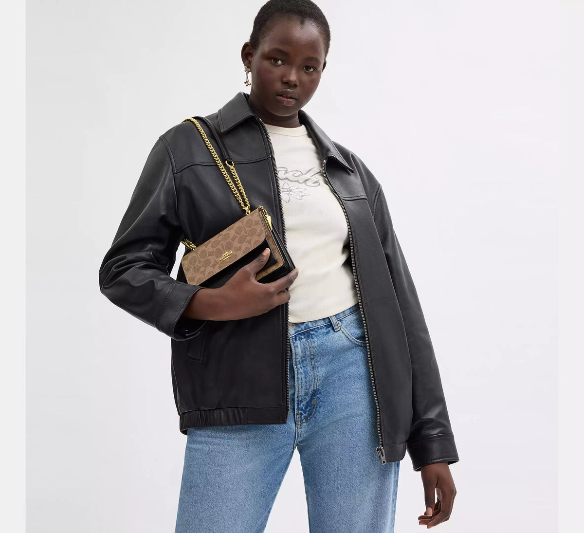Coach Mini Klare Crossbody Bag In Signature Canvas Tan Black