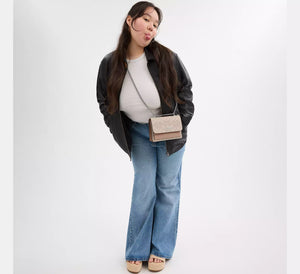 Coach Mini Klare Crossbody Bag In Signature Canvas Sand Taube