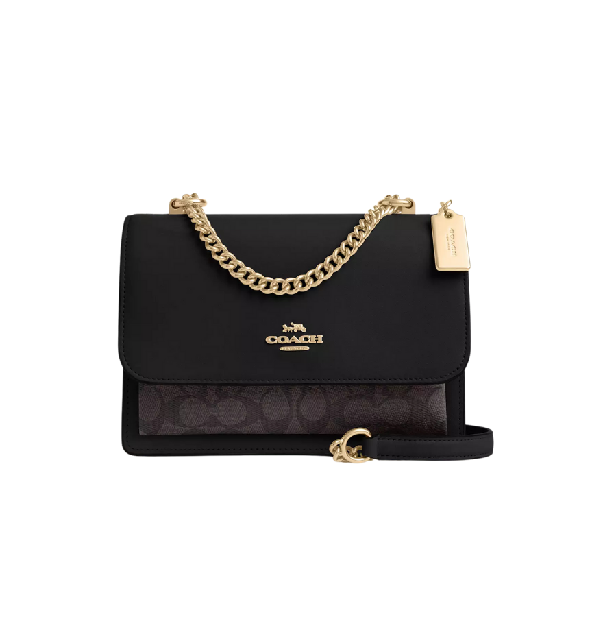 Coach Klare Crossbody Bag In Signature Canvas Walnut Black