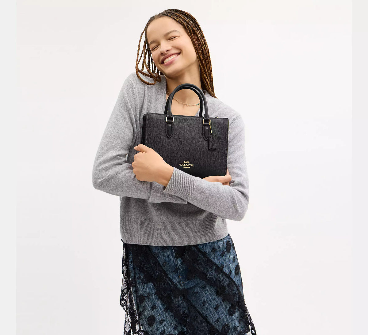 Coach Maggie Small Tote Bag Black